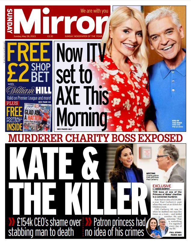 The Mirror on Twitter "Sunday's front page Kate & the killer 