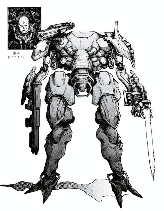 "White Horse" recent Lancer mech commission for @/Nekonosebleed