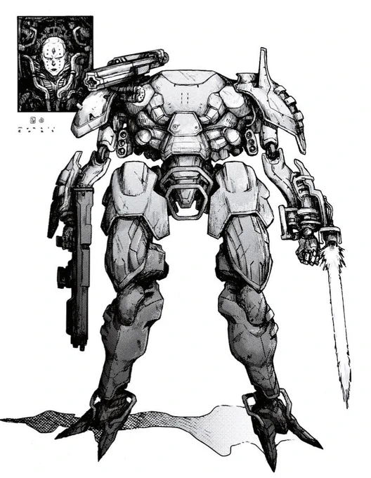 "White Horse" recent Lancer mech commission for @/Nekonosebleed