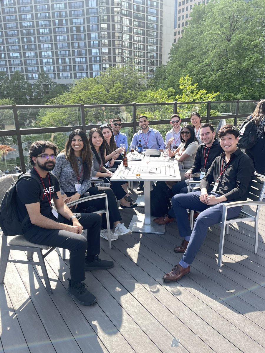 Our attendees participating in a typical Toronto activity — soaking in the sunshine on a patio!