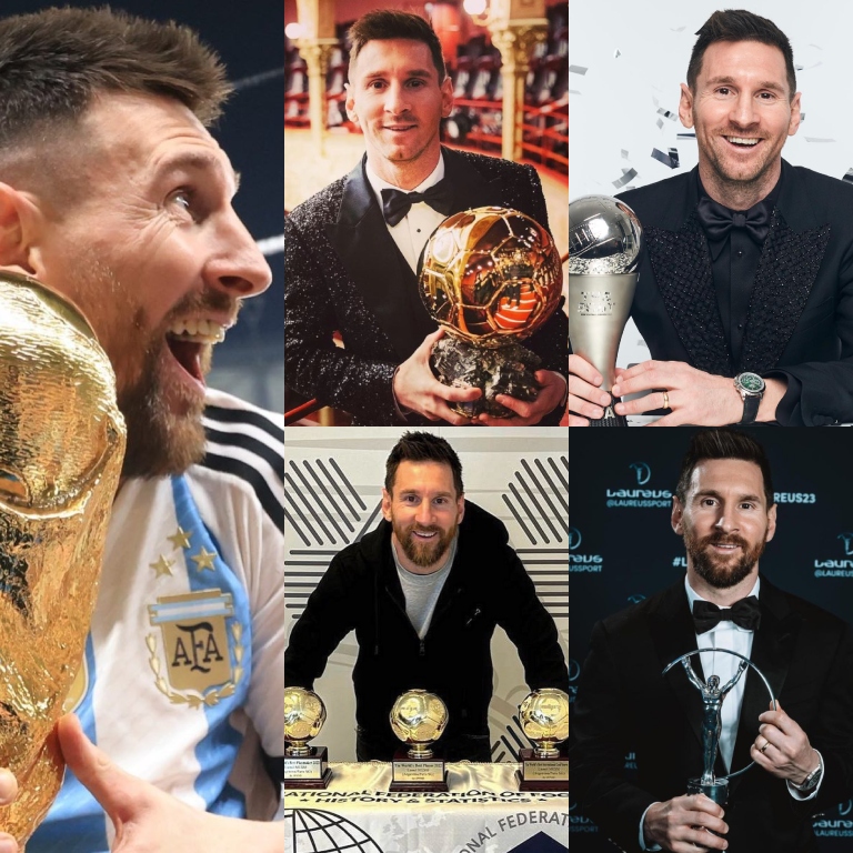 ➤ Más títulos colectivos: Lionel Messi (43).
➤ Más Balones de Oro: Lionel Messi (7).
➤ Más Botas de Oro: Lionel Messi (6).
➤ Más Pichichis: Lionel Messi (8).
➤ Más Premios al Mejor Constructor IFFHS: Lionel Messi (5).
➤ El campeón del mundo siendo Balón de Oro, MVP de la