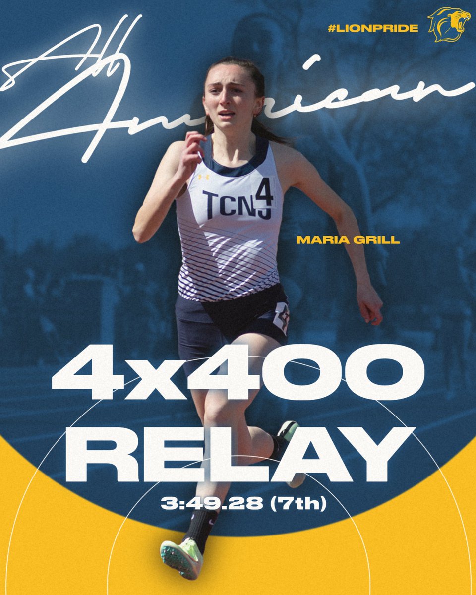 Make it a perfect 7️⃣-for-7️⃣ for Lions All-American finishers!

The <a href="/tcnjxctrack/">TCNJ XC / T&F</a> women’s team closes out a stellar 2023 NCAA Outdoor Championships with a seventh-place finish in the 4x400 Relay finals.

#TCNJ #LionPride 🦁