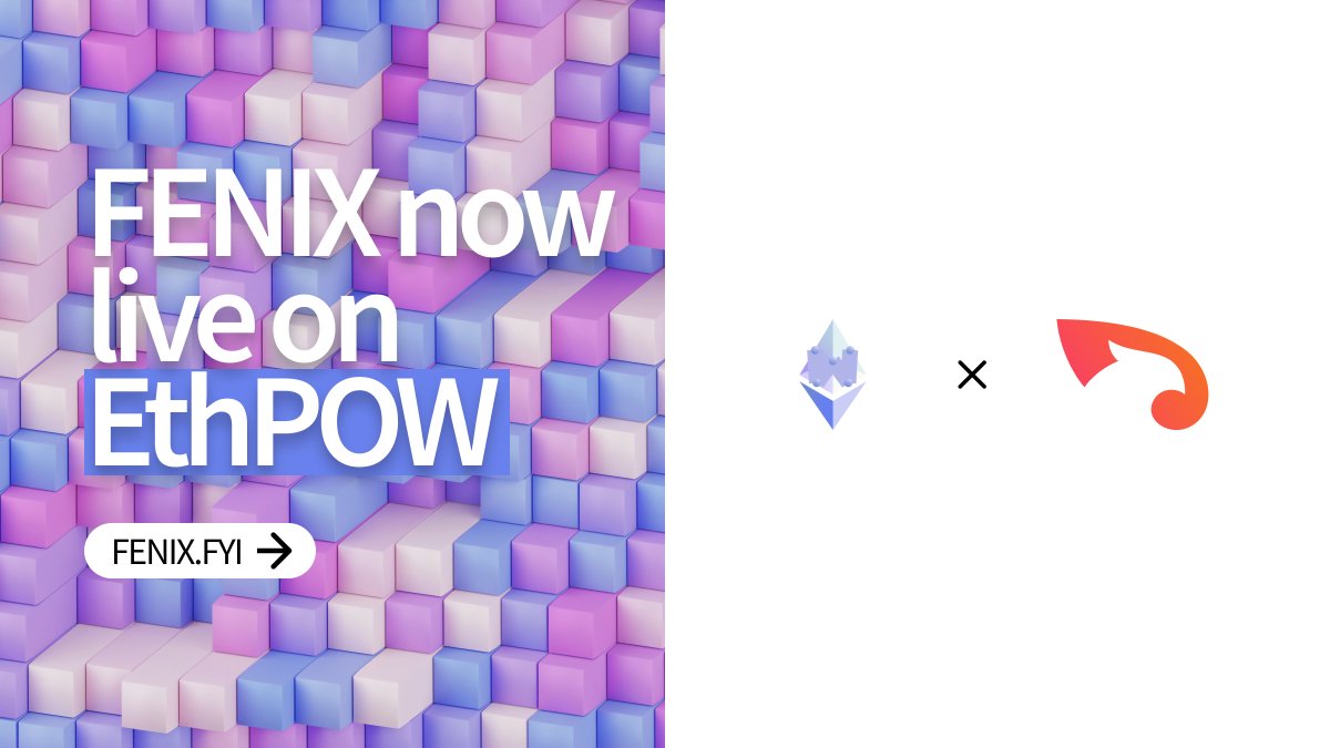 #FENIX is now live on #ethpow #ethereumpow #ethereumproofofwork 
Contract address:  0xC3e8abfA04B0EC442c2A4D65699a40F7FcEd8055 #XEN