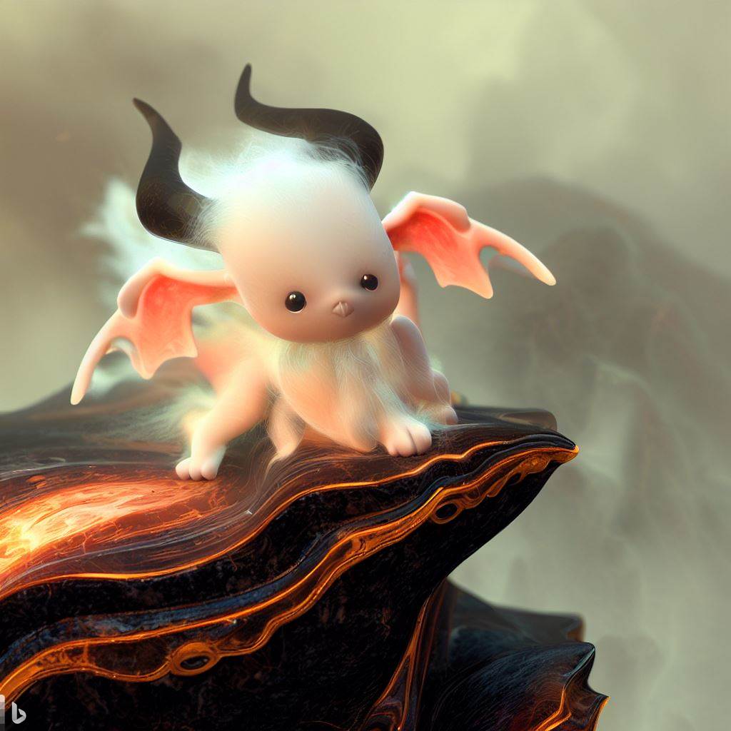 A hyperrealistic Precious Moment Fantasy creature. @mariswaran @AI_art_Billy_MJ #CuteAI #CutestImages #AIArtistCommunity #aiartist #dalle2 @bing @BingChatbot_AI