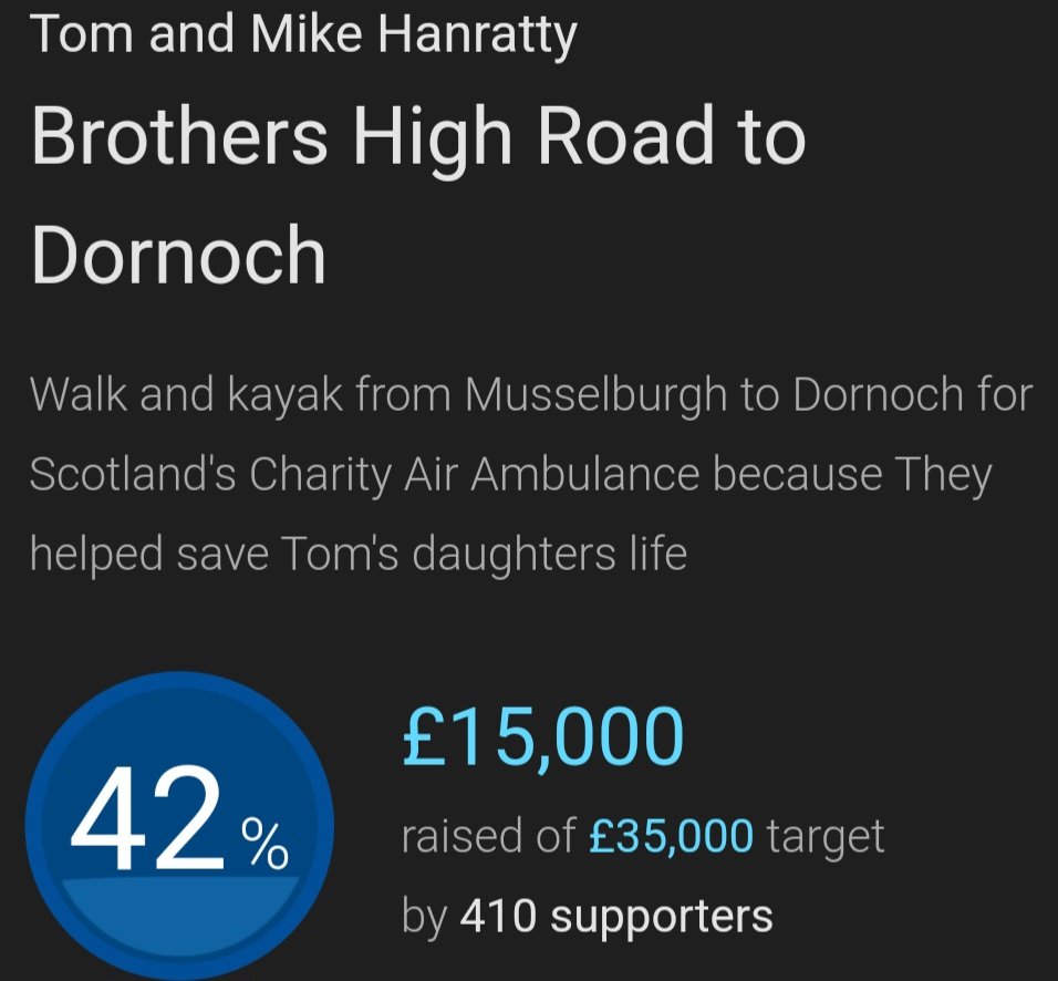 TomHanratty83's tweet photo. We have funded our 6th rescue flight folks! We are so proud and grateful for everyone that has contributed along the way ♥️♥️♥️

https://t.co/yFelDMNY9Z

#charity #adventure #challenge
#highroadtodornoch https://t.co/r0quQQXnaZ