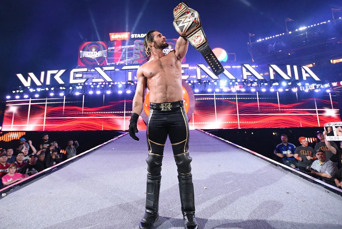 WrestleOps's tweet photo. .@WWERollins is now officially the ONLY superstar in @WWE history to hold the following 4:

- NXT Championship 
- WWE Championship 
- WWE Universal Championship
- WWE World Heavyweight Championship 

Future HoF 🐐 level stuff https://t.co/GNzqjy7LAa