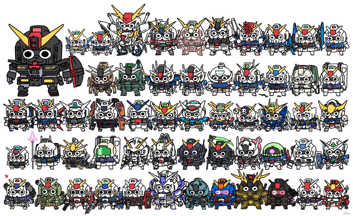 RX-78-2(ガンダム) 「One  gundam per day. Day 55  RX-78-6 Mud」|Affeaのイラスト