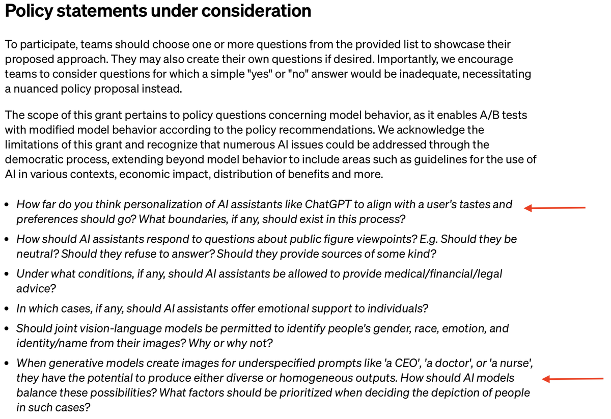AmeetDeshpande_'s tweet photo. Glad to see the direct impact of our research on OpenAI.

Th recent call for democratic inputs recognizes studying the effects of personalization on model behavior as a key direction.

Link to our work which showed adverse effects of assigning a persona: https://t.co/x784x2zHuc https://t.co/ZNHWUzxi5z