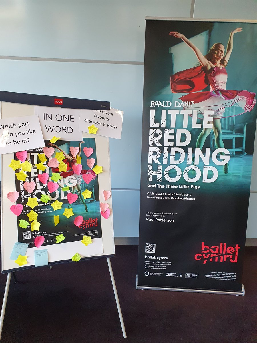 Big shout out to our lovely audiences @RiverfrontArts, thanks so much for coming to #balletcymru's performances! 
In one sentence or word, what did you think of #RoaldDahl's 'Little Red Riding Hood & The Three Little Pigs'? 
#balletcymru #feedback #bestscene  #favouritecharacter