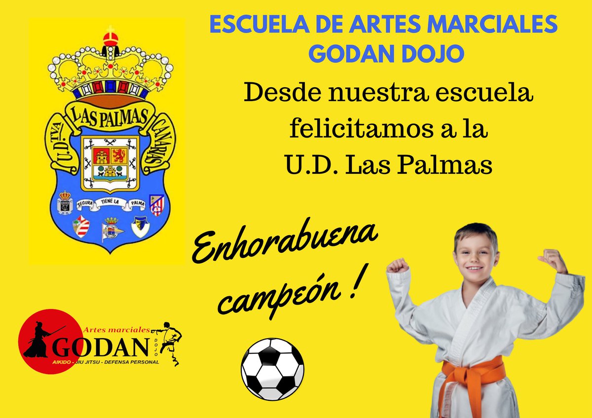 godan_dojo's tweet photo. Felicitamos a la @UDLP_Oficial por su ascenso a primera división.
Enhorabuena campeón 💪🏻⚽️
@GranCanariaDep
#UDLasPalmas #futbol #LaLiga #laspalmas #grancanaria #godandojo https://t.co/59VbgPAnd6