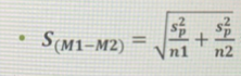 When equal variances are not assumed, separate the two variances instead of pooling them.