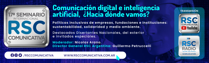 En #AM550 espacio @rsccomunicativa, se viene una nueva edición del Seminario RSC este año su lema, “Comunicación Digital e inteligencia artificial, hacia dónde  vamos?” #elduende <a href="/GuiPetruccelli/">Guillermo Petruccelli</a> en radiocolonia.com #elclasicoradialdelfinde