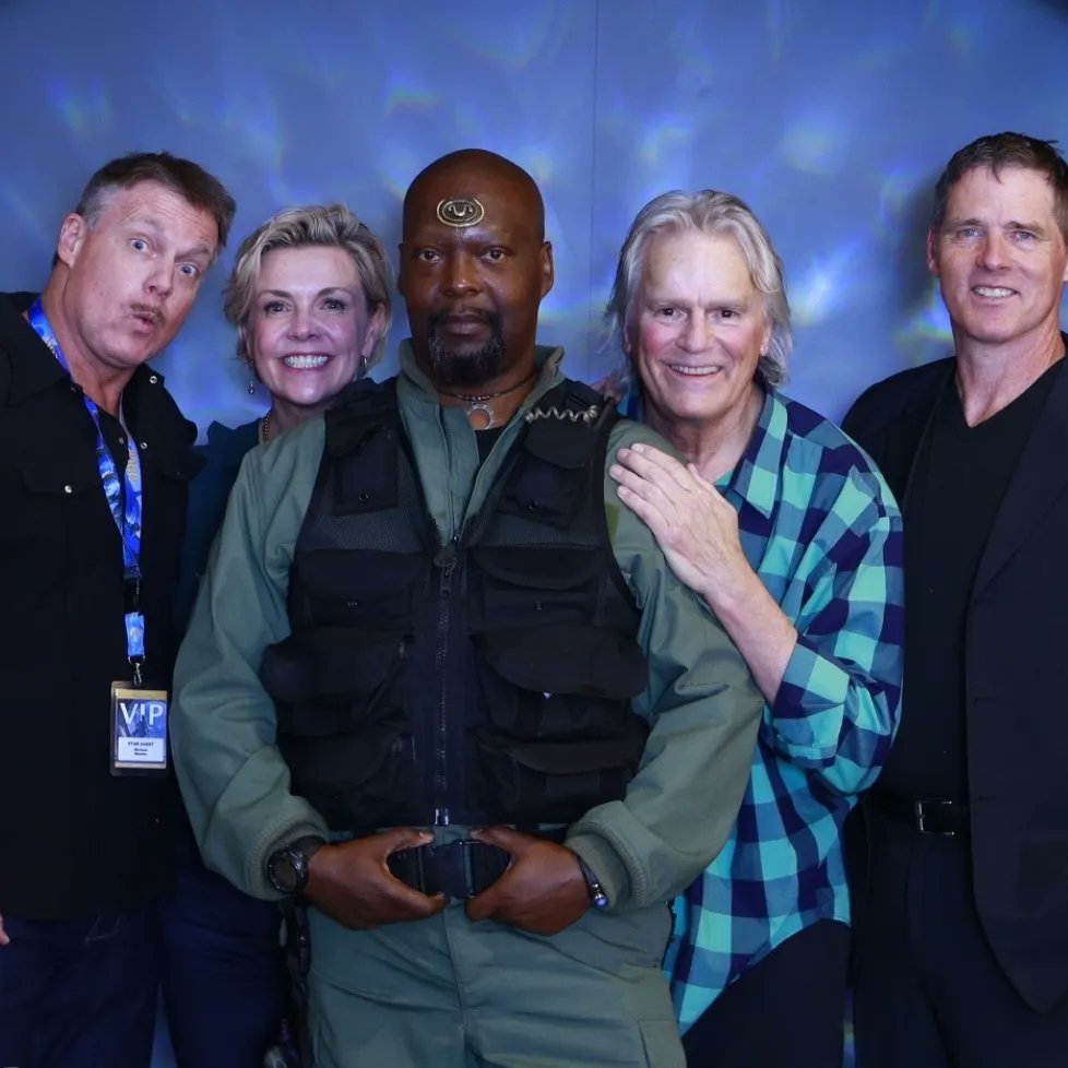 Michael26134316's tweet image. The cast of SG1 #StargateSG1 #FedCon #stargate