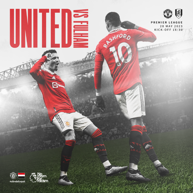 ManUtd's tweet photo. Let's finish our #PL season in style, Reds! 🏁

#MUFC || #MUNFUL