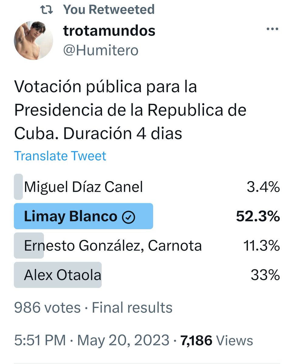 Si Limay va a ser presidente...qué plaza le daremos a Diazcanel? Humorista? No les parece que a veces lo parece?