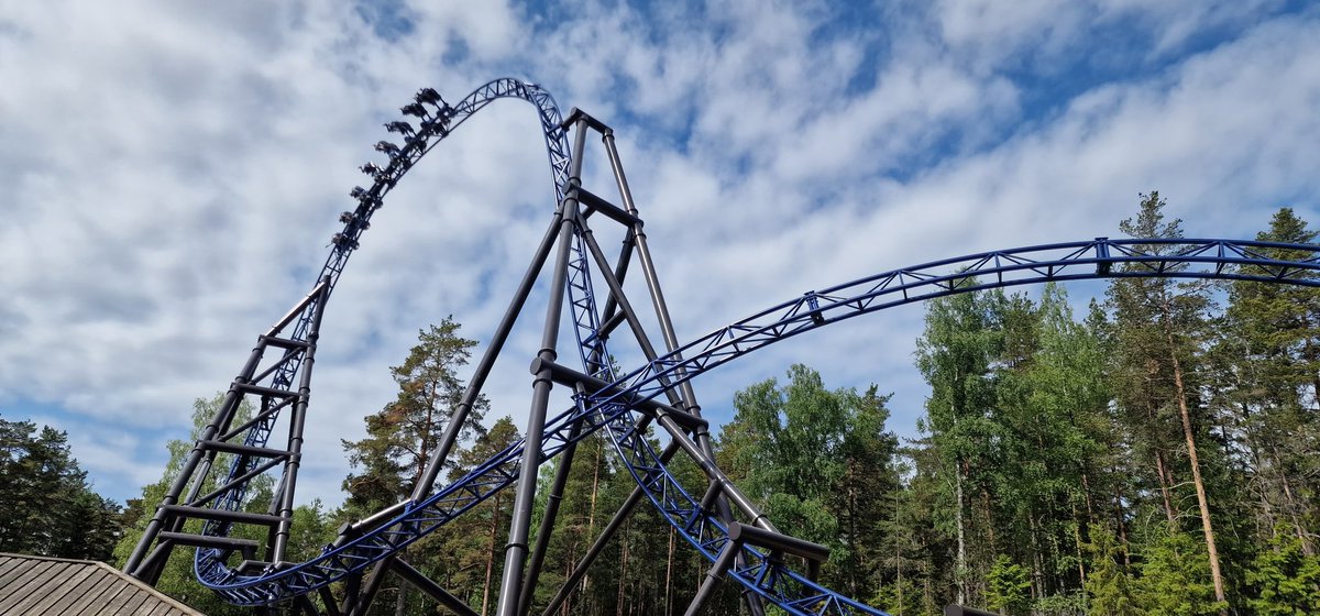 Jordanovichy's tweet photo. Think today was my first time riding a rollercoaster on opening day, Storm at Tusenfryd, it was ok, but it already rattles as much as a 15 year old Gerst https://t.co/o53MGtgObK