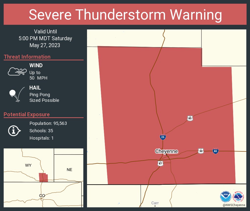 NWS Severe Tstorm on Twitter "Severe Thunderstorm Warning including