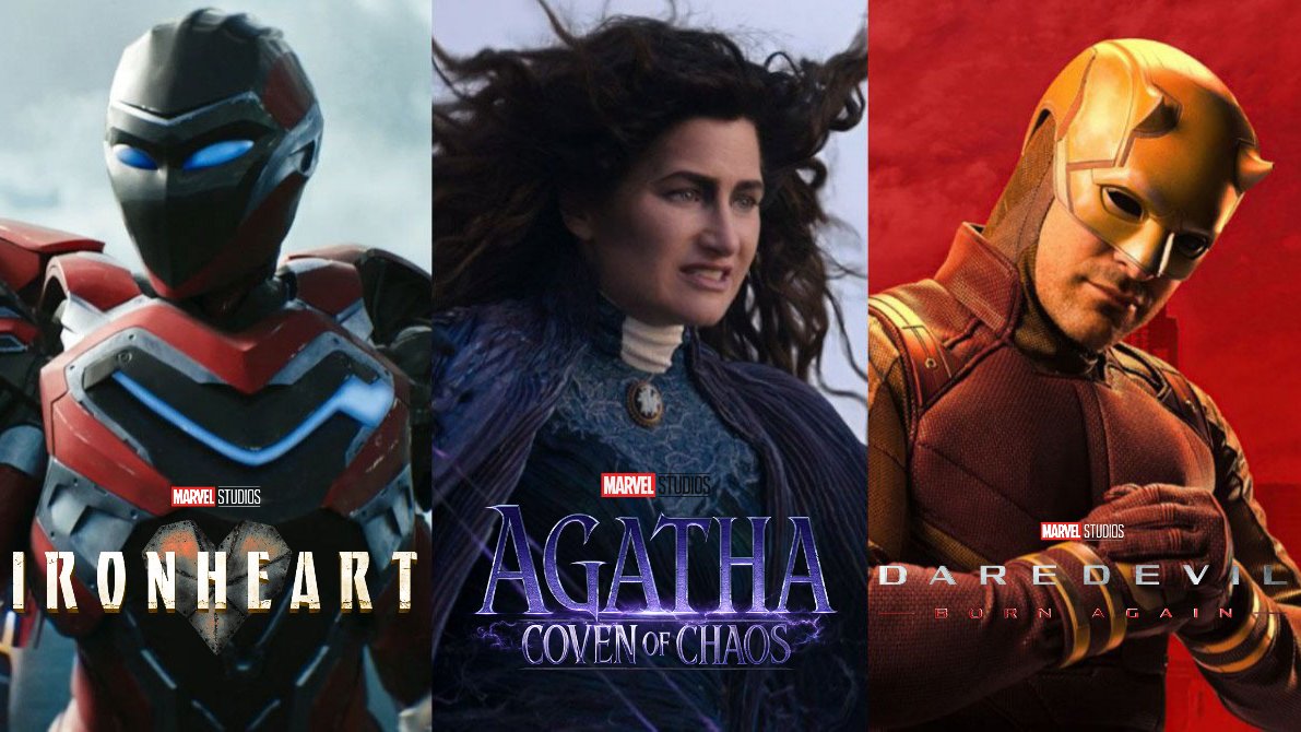 #Ironheart, #AgathaCovenOfChaos and #DaredevilBornAgain will be the only live-action series that will release in 2024
#MarvelStudios #DisneyPlus