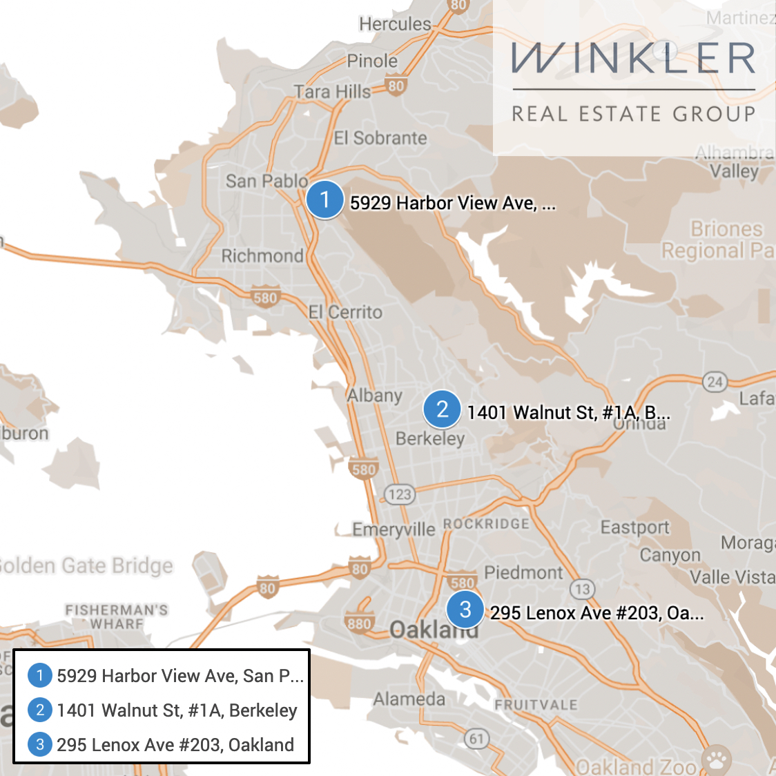 🏡 Sunday Open House w/ Winkler REG!

🗺️ Visit our map for details: ow.ly/yQZ650Oyvh7

#California #RealEstate #OpenHouse #RealEstateForSale #RealEstateAgency #CaliforniaRealEstate #SFBayArea #BayAreaRealEstate #RealEstateInvestments  #BayAreaHomes #Map