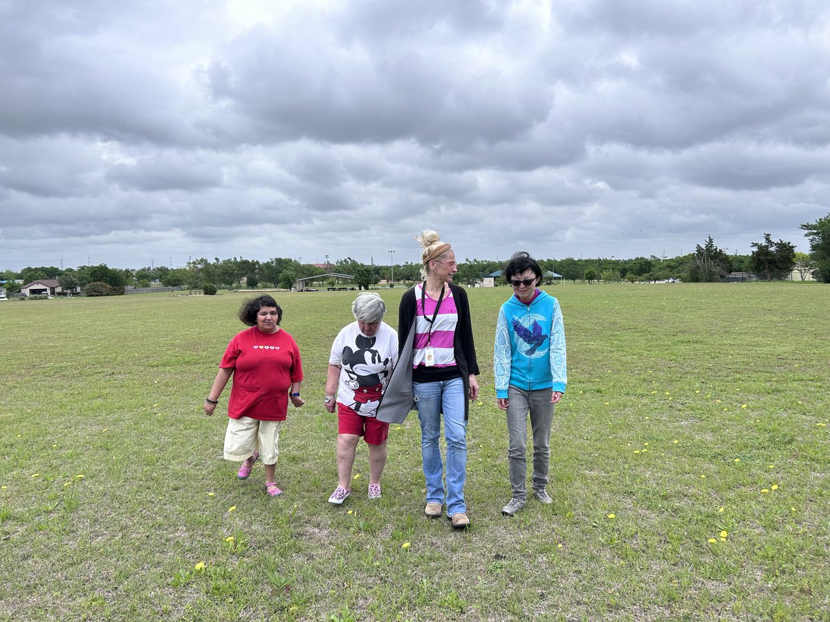 It's a great day for a cool-down walk. Our Hutto Artists are all smiles while they are out, reminding us that a short walk is always better with a few friends! We hope you all have a great weekend.🤩 #ArcAustin #HuttoHippos #SocialSaturday