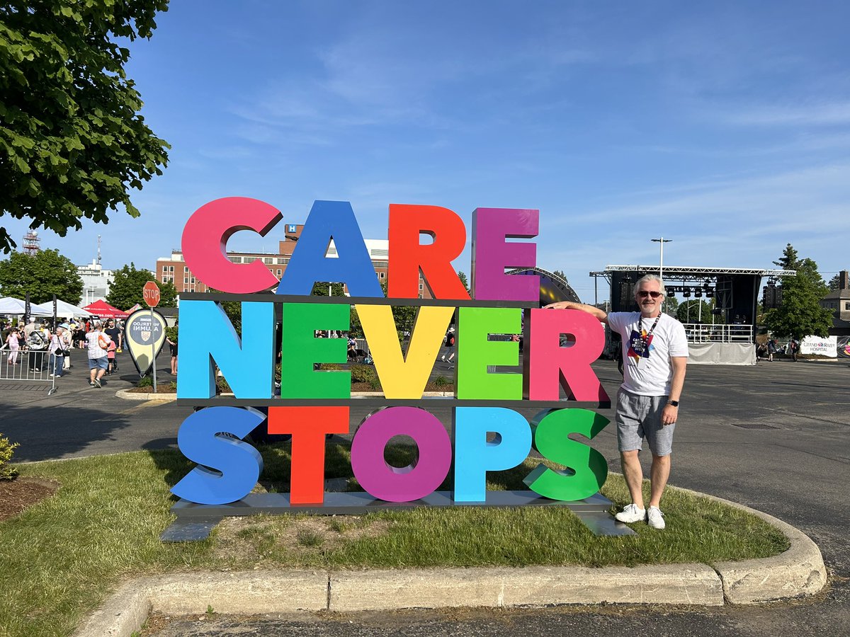 GRHCEO's tweet photo. Proud to be here at our #RallyforHealth, the final night of our incredible #careneverstops week. Great to see so many team members and community members out to support care @grhospitalkw https://t.co/NcdK6AloZm
