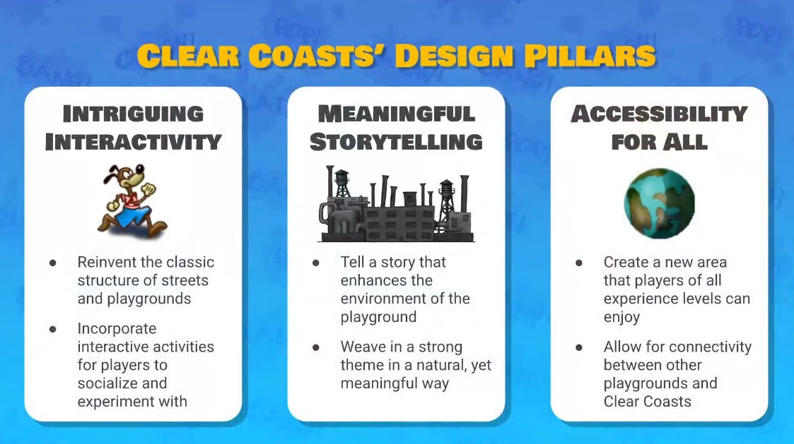The design pillars for Island of Clear Coasts!