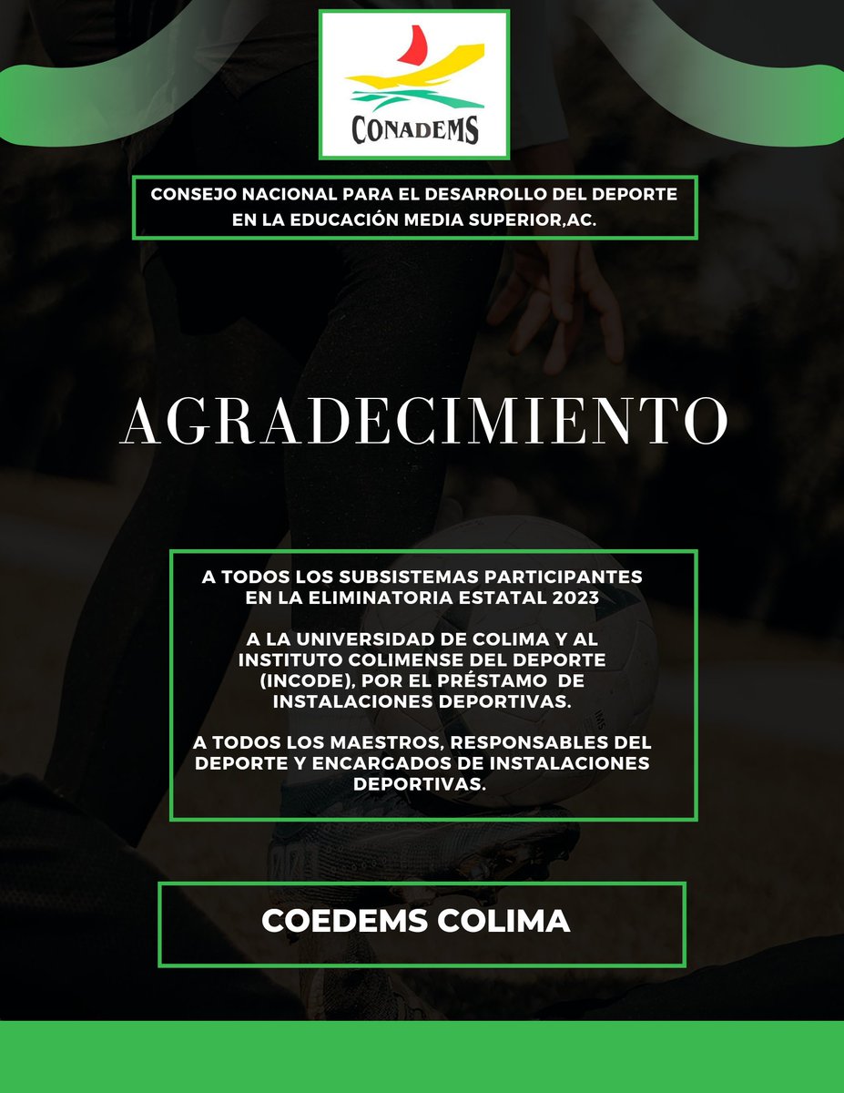 CONADEMSColima's tweet photo. #conadems #incode #deportesudec #volveremosmasfuertes https://t.co/MWzlwUF6eB