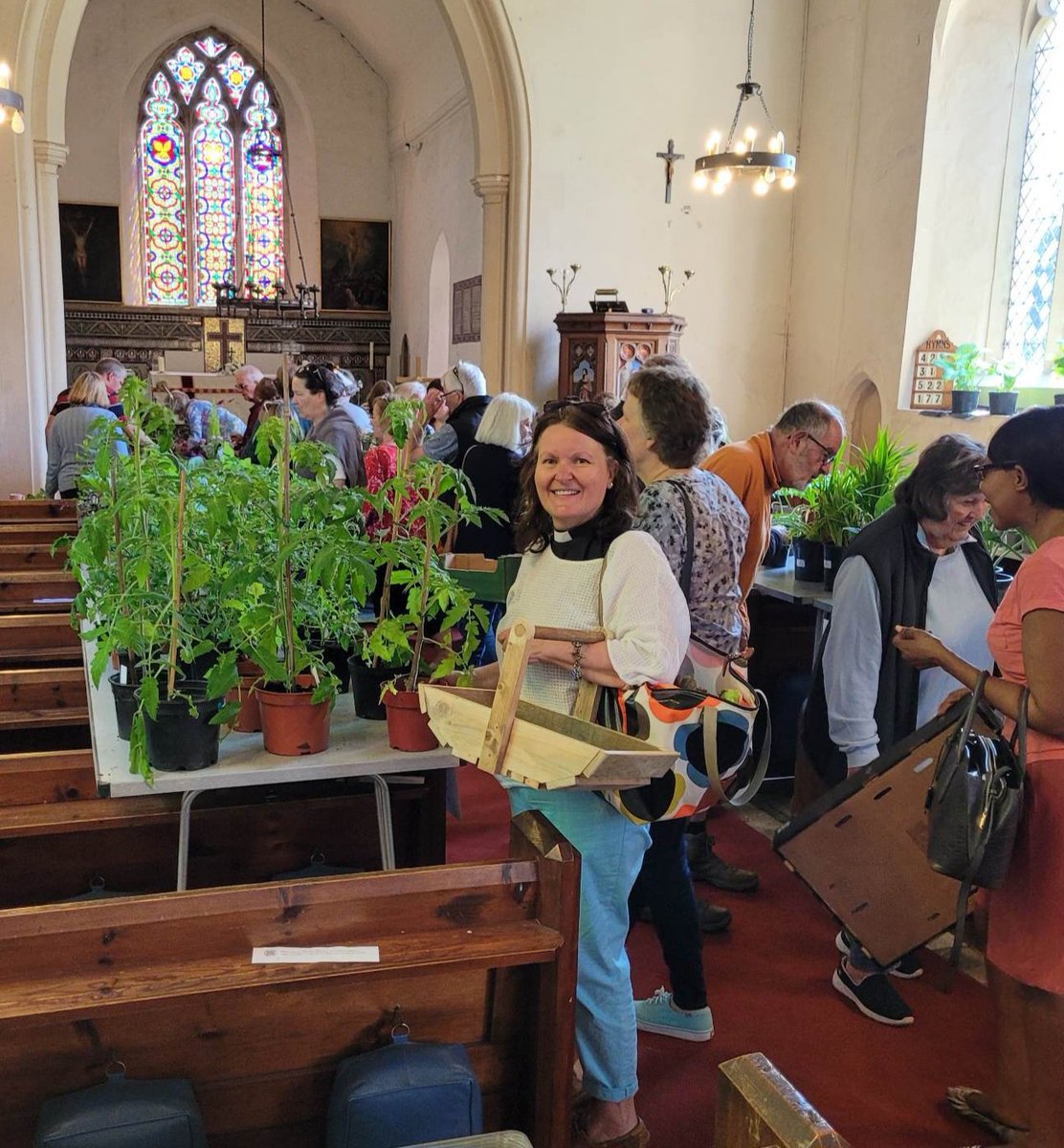 RevGillMorgan's tweet photo. It's been a plant/cake sale kind of day! https://t.co/7ZuYa1Oxnl