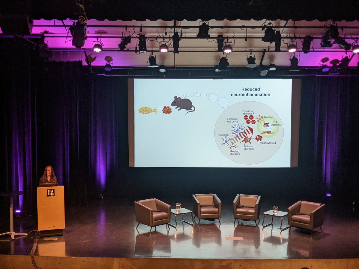dmelamon's tweet photo. An exciting talk by Dr  Stephanie Fulton during today's @CAN_ACN public lectures touching on how diet affects anxiety and depression, and how omega-3s can play a beneficial role. #canacn2023 #omega3 https://t.co/olQksV9yea