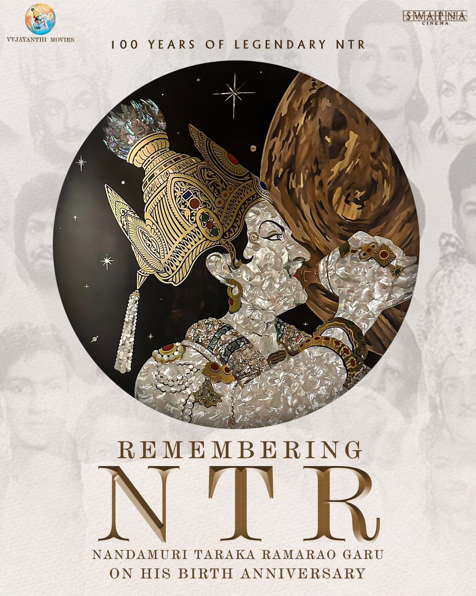 Celebrating the 100th birth anniversary of #NandamuriTarakaRamarao garu, a man of the people. His remarkable achievements and selfless service, on and off the screen, will always be remembered. We express our eternal gratitude to the legendary icon! #100YearsOfNTR #NTRJayanti