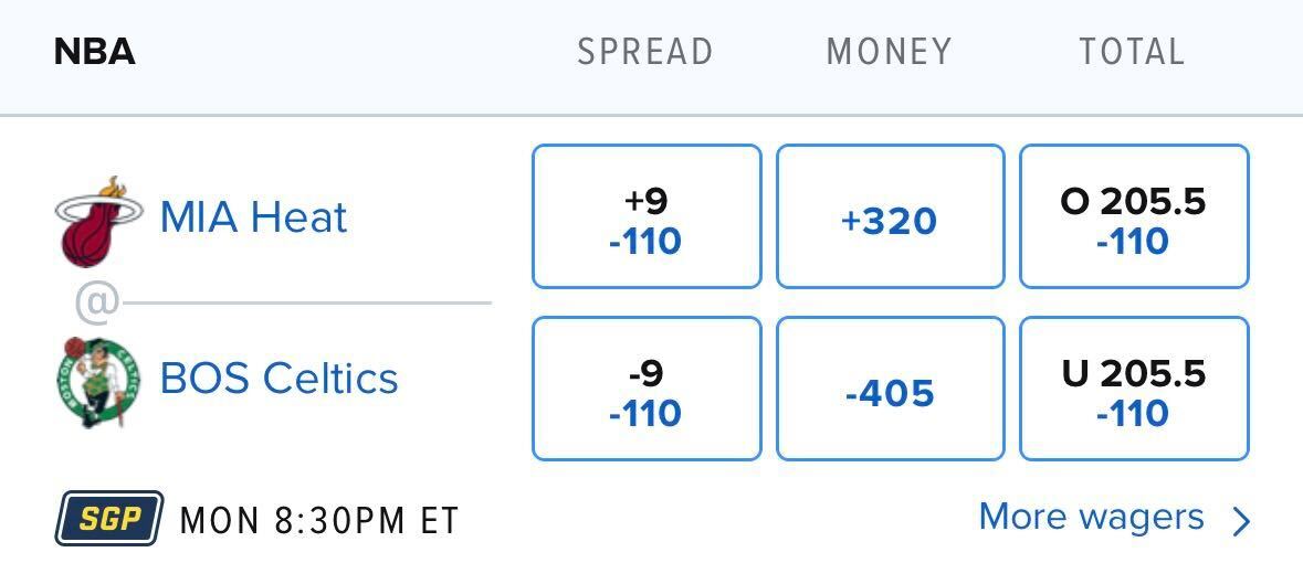 br_betting's tweet photo. The Heat were less than a second away from The NBA Finals...

Now they're 9 point underdogs in Game 7 😅 https://t.co/WNGwpnESMJ
