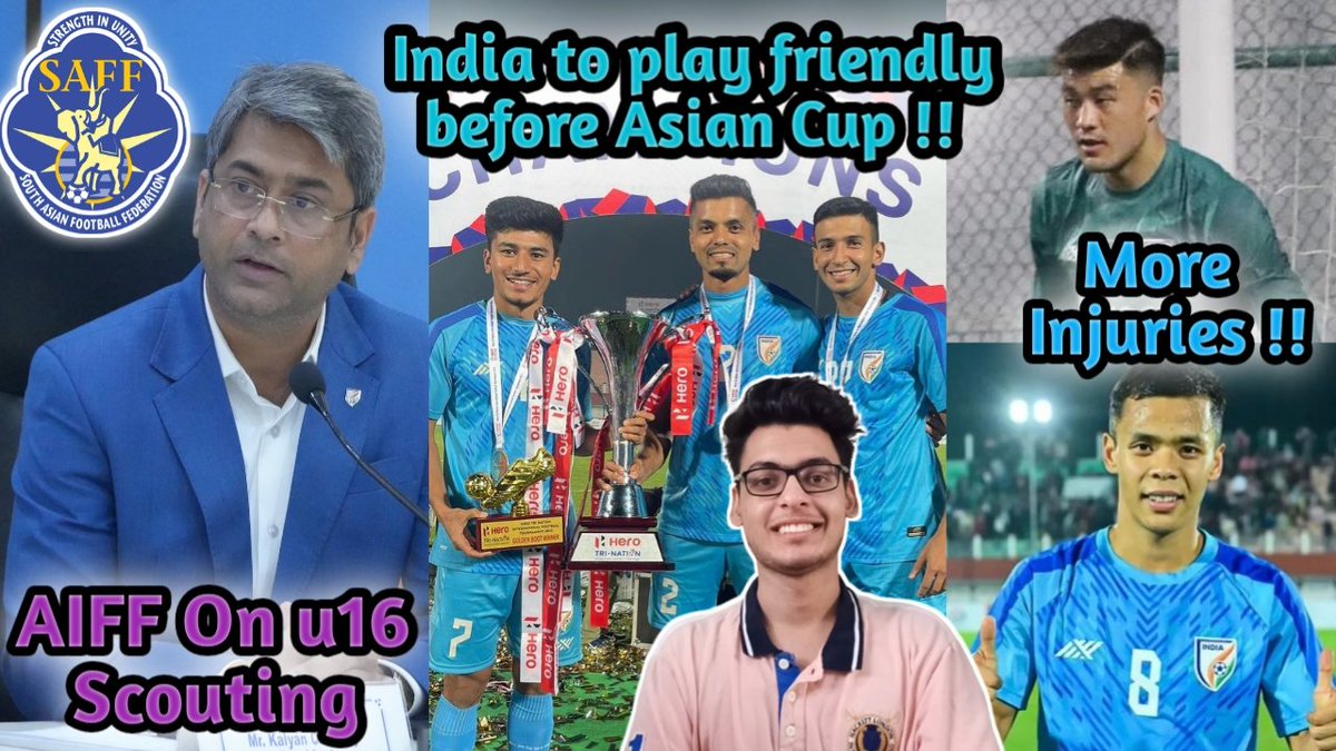 rahulljoshiii's tweet photo. AIFF initiative on u16 Scouting &amp; SAFF | 2 more players injured | india to play friendly before Asian Cup 

Do watch the video:- https://t.co/rWCj96wg6r

#IndianFootball #Saffchampionship #aiff #u16scouting #u16saffchampionship #Indianfootballnews #suresh #Phurba #Afcasiancup https://t.co/e024n6rs6K