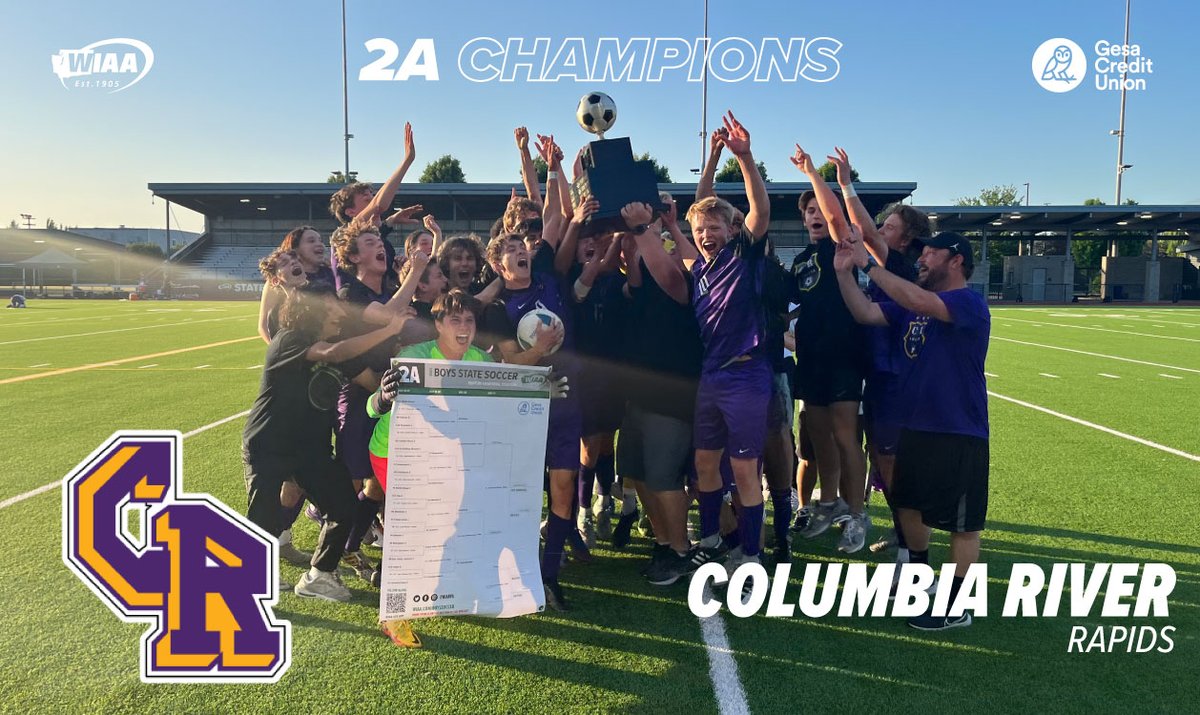 Congratulations to the 2A Boys Soccer State Champions, the Columbia River Rapids

#wastatesoccer