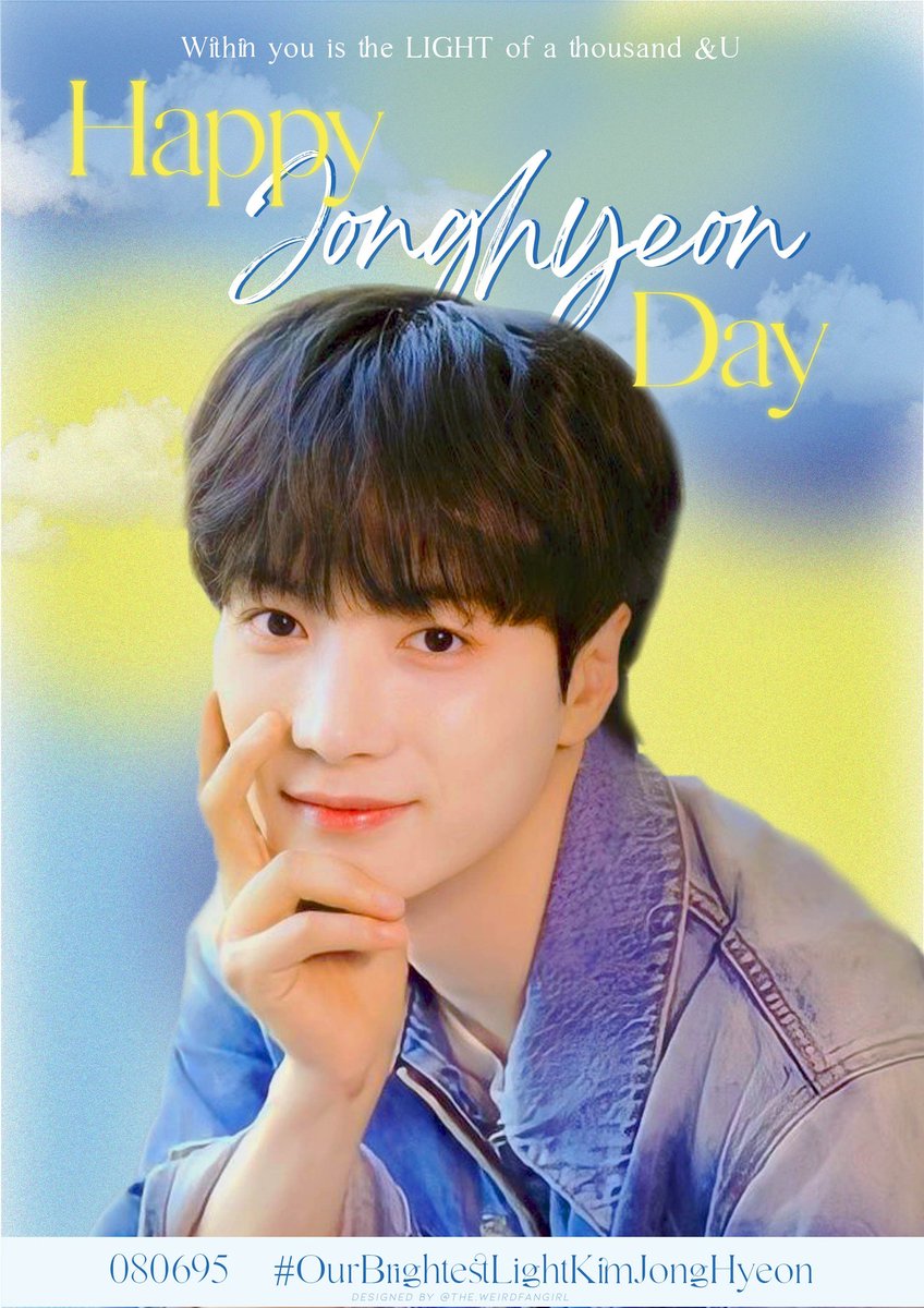 ☁️𝙒𝙞𝙩𝙝𝙞𝙣 𝙮𝙤𝙪 𝙞𝙨 𝙩𝙝𝙚 𝙇𝙄𝙂𝙃𝙏 𝙤𝙛 𝙖 𝙩𝙝𝙤𝙪𝙨𝙖𝙣𝙙 &𝙐

2023  Jonghyeon Birthday Project 🐢

📍Malaysia
🎂 15 May Cafe, MyTown
🗓️ 17 June 2023 (Saturday)
⏰️12.00pm-5.00pm 

#OurBrightestLightKimJongHyeon #KimJonghyeon  #김종현 #NUEST  #뉴이스트