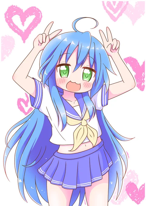 こなたちゃん誕生日おめでとう〜〜〜 イラスト貼ってお祝い(過去絵です)  #泉こなた生誕祭2023
