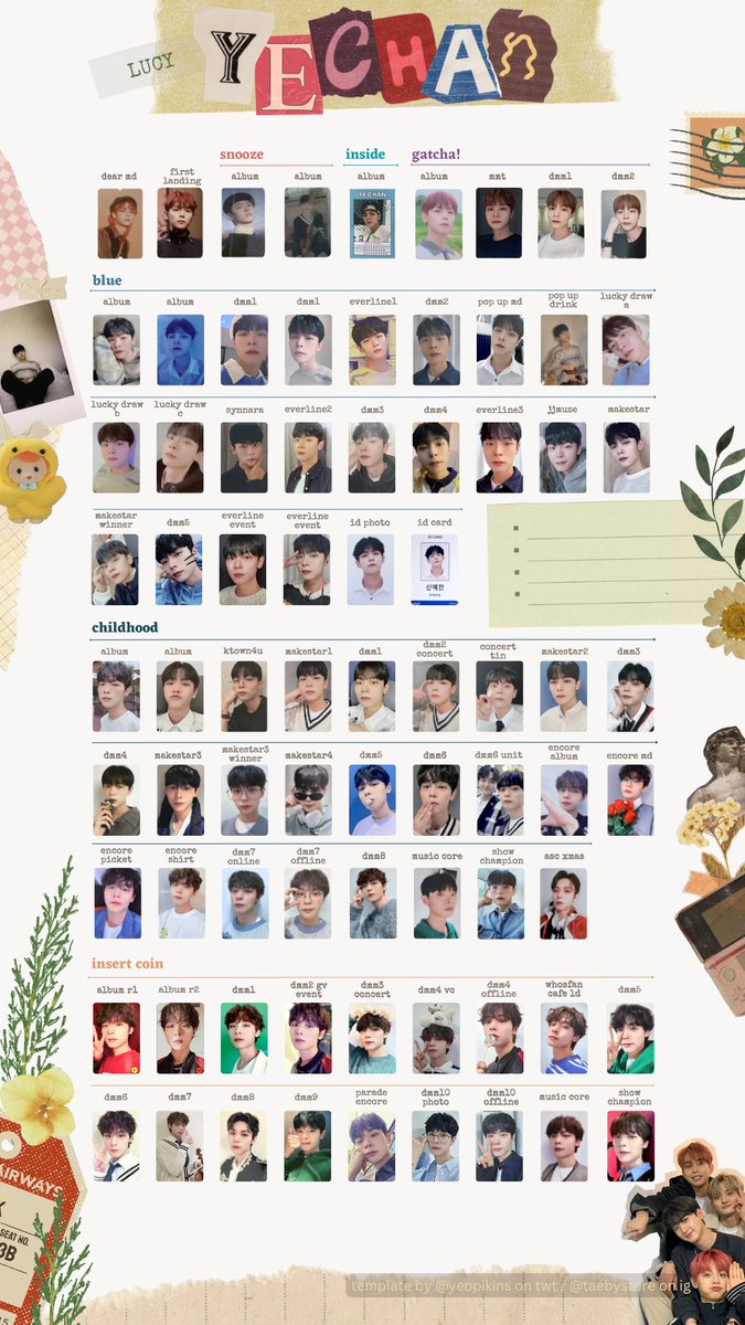 yeopikins's tweet photo. LUCY COMPLETE PHOTOCARD COLLECTION TEMPLATE 루시 포카 (＠＾◡＾)

HD: https://t.co/1pUVFIhlX3

YECHAN, SANGYEOP, WONSANG, GWANGIL 
신예찬 최상엽 조원상 신광일

DEAR, SNOOZE, INSIDE, GATCHA!, BLUE, CHILDHOOD, INSERT COIN 
개화 선잠 인사이드 아갓츄 파랑색 차일드후드 아니근데진짜 https://t.co/JaPTJ9vJ6R