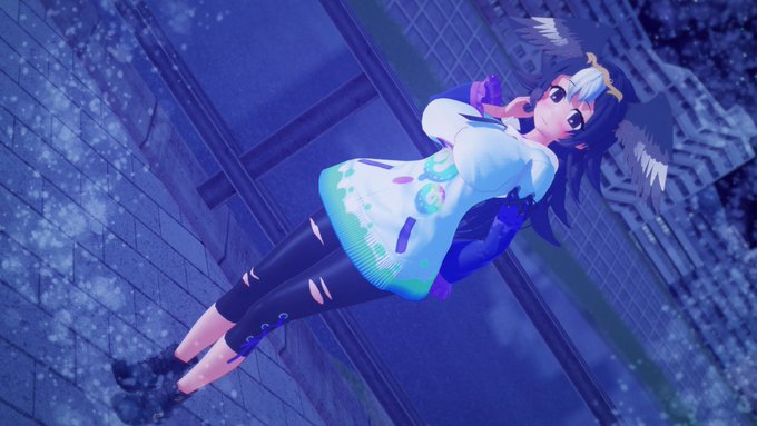 夜の街のカラカラちゃん🐦🌠 