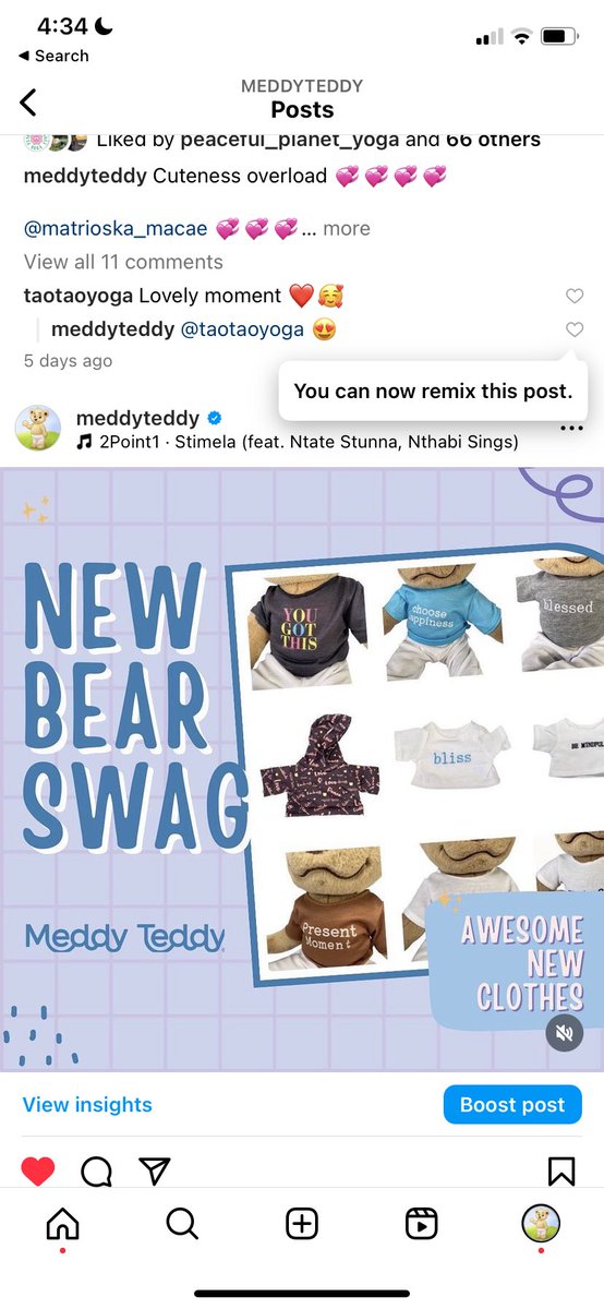 We got new clothes for MeddyTeddy.