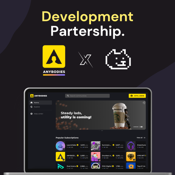 Steady lads, utility is coming! 🚀

Doge Capital is excited to finally announce our dev partnership with <a href="/AnybodiesNFT/">ANYBODIES</a> 🤝

We'll be working alongside the industries finest &amp; completely recreating how interactions with smart-contracts are made.

Embark with us 💕