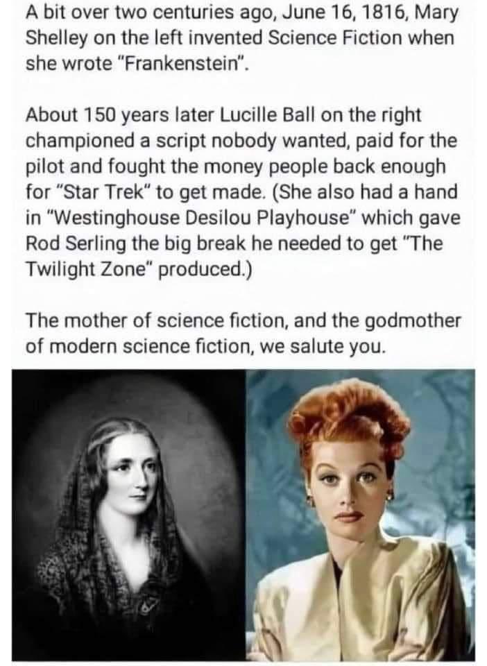 Today I Learned :: trekkies and all sci-Fi fans you owe it all to Lucille Ball 👩‍🦰👩‍🦰👩‍🦰