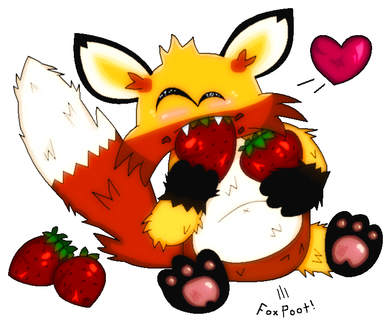 ralodosmovo's tweet photo. I love how this turned out. He was talking about strawberries or something so I was inspired to make this. ^^ 🍓🦊🖤
#foxmaster #fanart #chibi https://t.co/RWcWrB2CCp