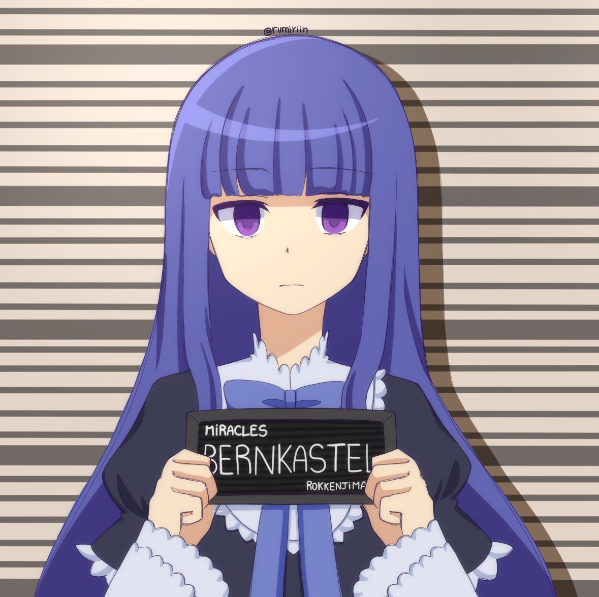 rumiriin's tweet image. Thanks to my lil sis for giving me the idea(?)

#umineko #lambdadelta #bernkastel #whentheycry