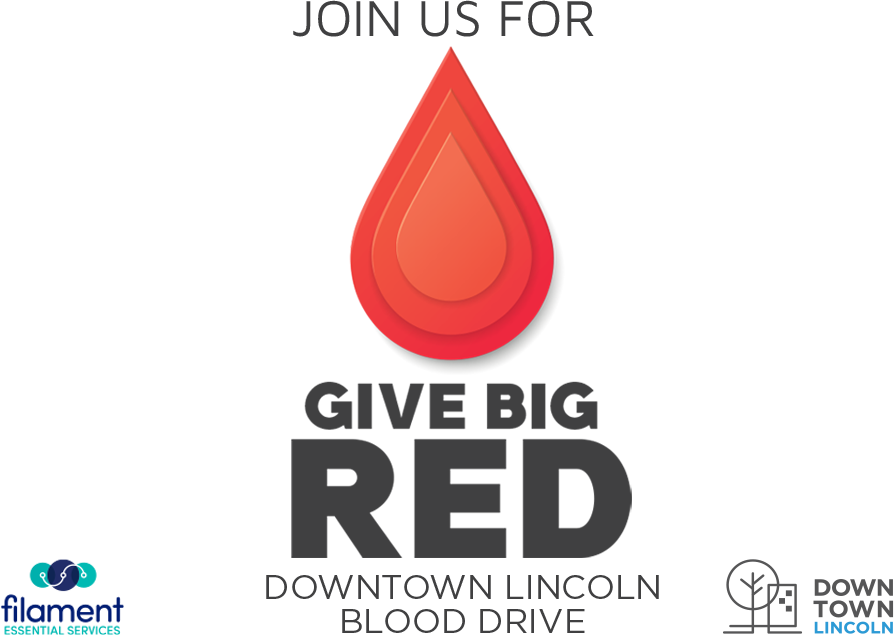 Join Filament and @DowntownLincoln in answering the urgent call for blood. Enter to win a $100 Downtown Lincoln gift card and show off your 'Blood Donor' sticker to enjoy discounts from participating downtown businesses. Schedule your appointment here: flmnt.org/givered