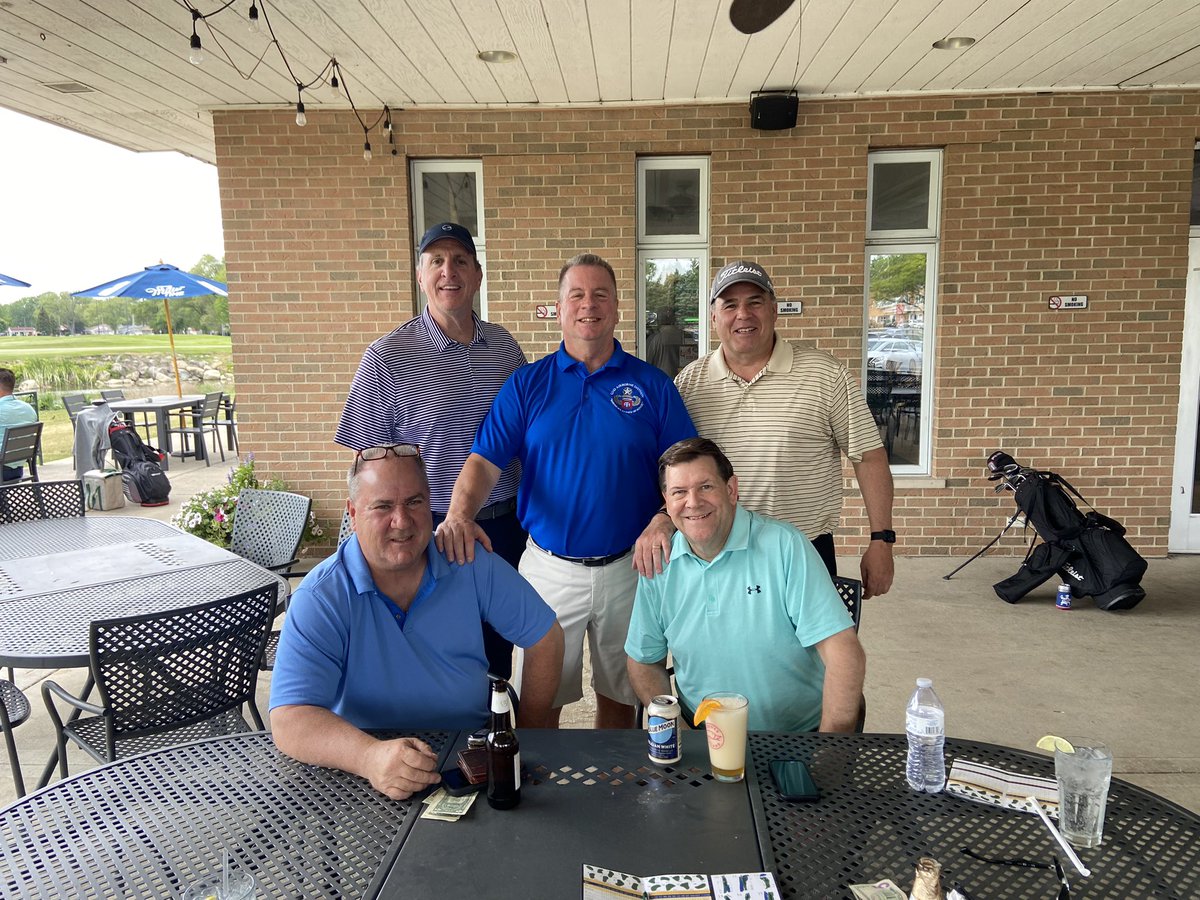 Spent the day golfing w some of my lifelong brothers from different mothers .