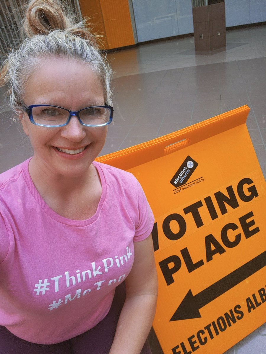 The most pivotal election yet in AB.
Get out to vote & get those around you out to vote, too!
First time I have ever voted NDP. 
Will I next time? Maybe. Will see.
But I know right now we are #BetterOffWithRachel.
Fingers crossed. #Battle4AB
#AbElection2023  #ThinkPink