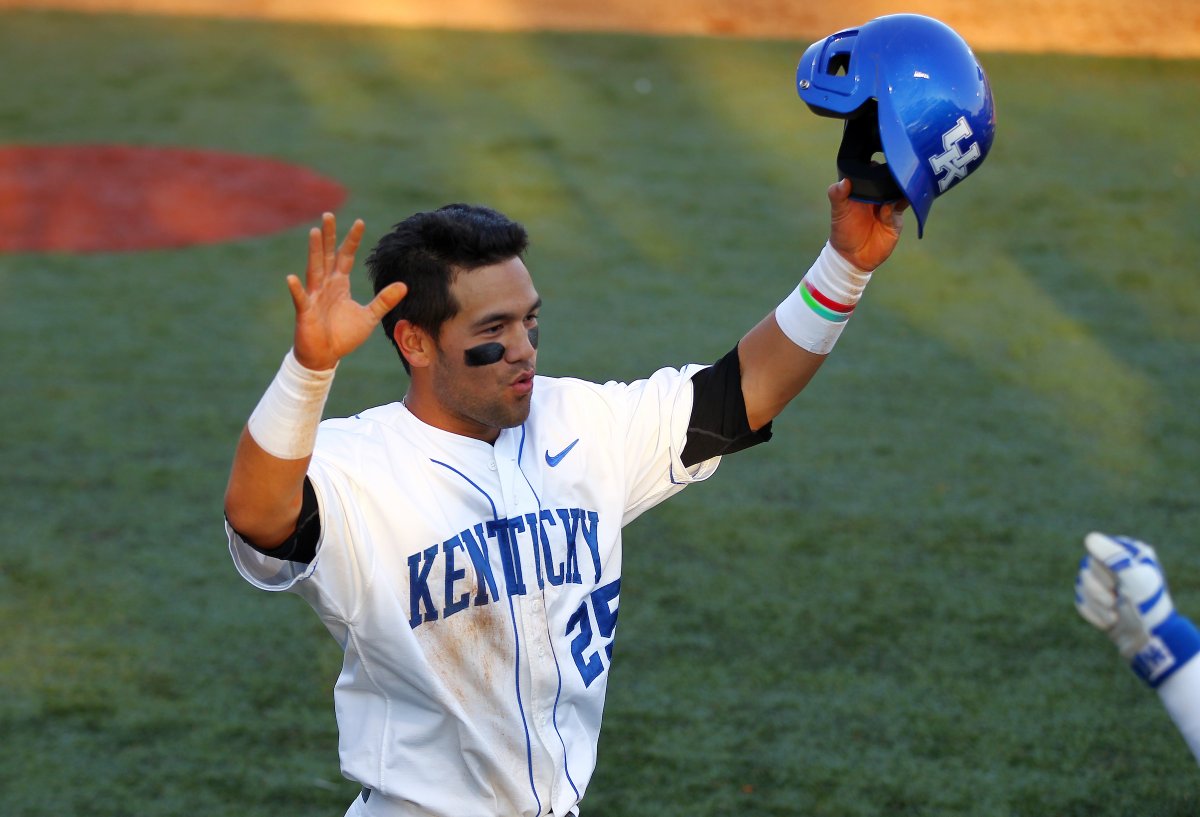 During AAPI Heritage Month, we honor <a href="/UKBaseball/">Kentucky Baseball</a>'s Ka’ai Tom, from Kaneohe, Hawaii, who totaled a .352 career average in two seasons with the Wildcats. Tom finished his UK career with 148 career hits, the second-most hits for a two-year UK player in program history. Tom was