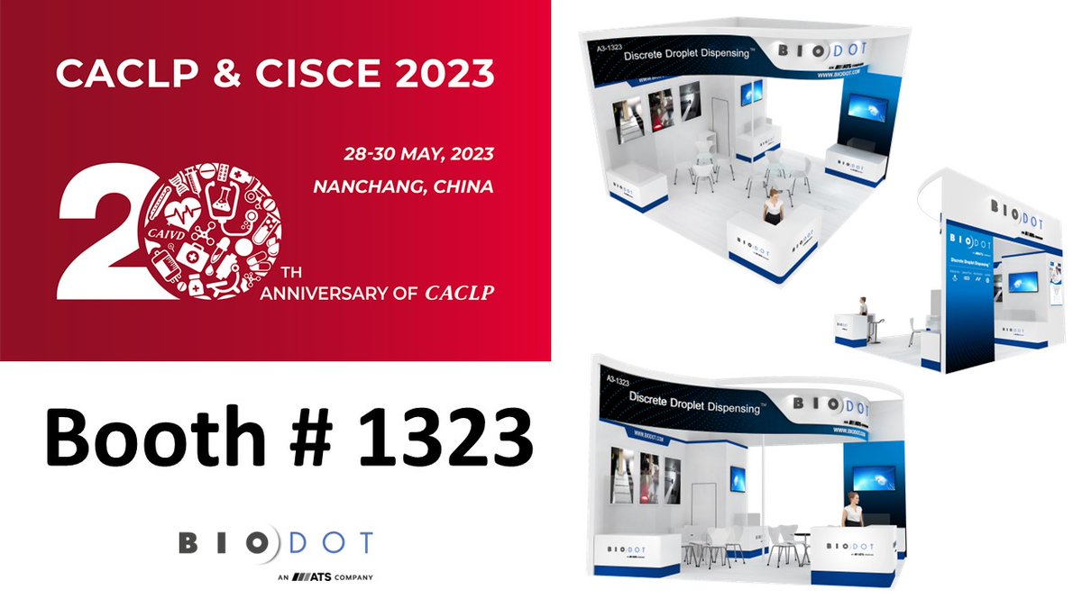 BioDotInc's tweet image. BioDot is in China!

Visit us at booth 1323 at China Association of Clinical Laboratory Practice Expo (CACLP), the leading exhibition for In-vitro Diagnostics in China!

#BioDot  #ATSLSGroup #CACLP2023