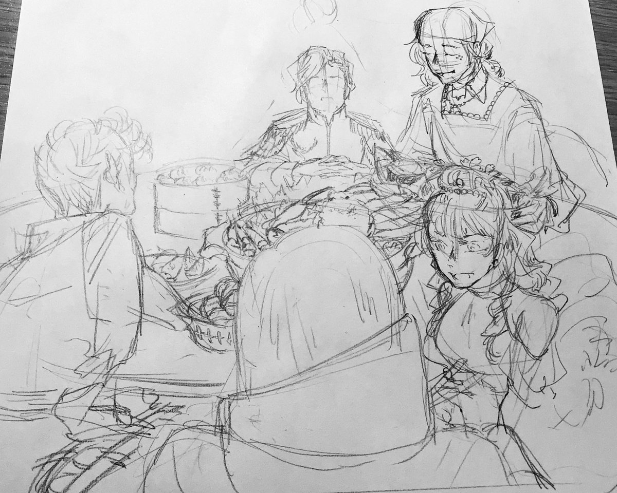 FLT待機ホテルで描いてる👑の漫画