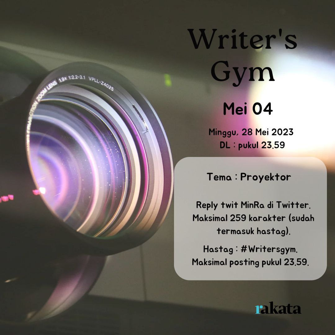 rakatadotid's tweet photo. Siapa yang nungguin #WritersGym lagi? 

Yuk ah, kita serbuuuu dengan tema di bawah ini! 
Bikin yang bagus ya di kolom reply🥰🥰 https://t.co/eRPz08pAht