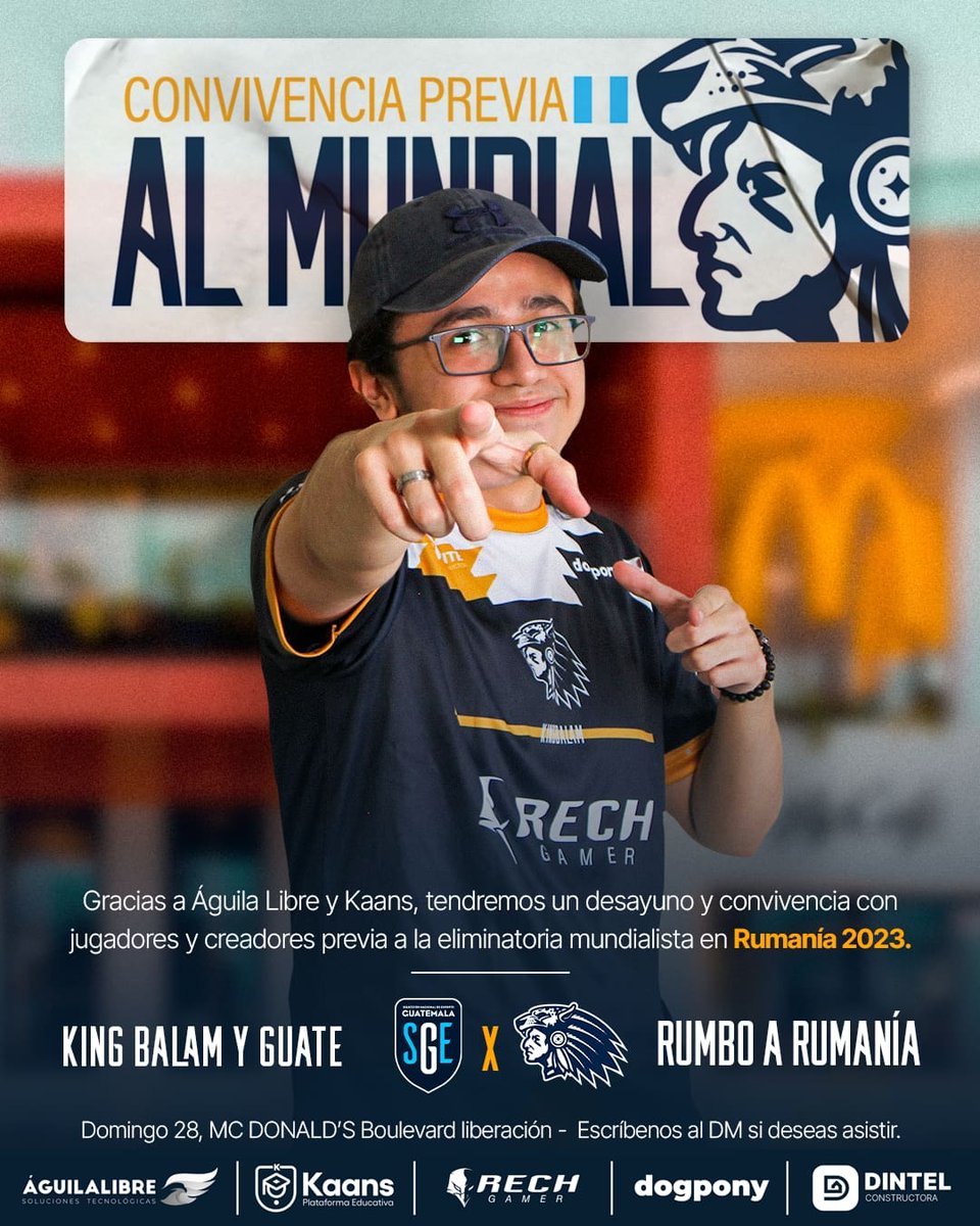 Nuestros Jaguares se visten de Azul y Blanco 💙🤍

Mañana estaremos en Boulevard Liberación a las 9:30 a.m. acompañando a nuestros jaguares que representaran a Guatemala en el clasificatorio a Rumania 2023.

🇬🇹💙 <a href="/EsportsGuate/">Asoc Deportiva Nacional de Deportes Electrónicos</a>
#VamosGuate